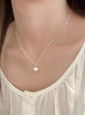 简约百搭爱心S925纯银项链