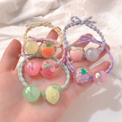 水果草莓胡萝卜发圈头绳网红气质发绳日韩发绳可爱皮筋女扎头发饰