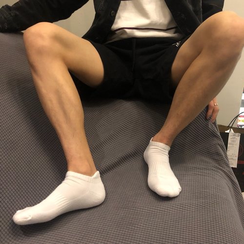 kocean性感低帮毛巾底后跟白袜控