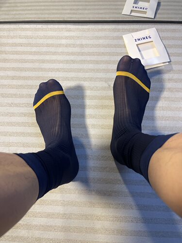 性感线条男士中筒商务正装袜透气