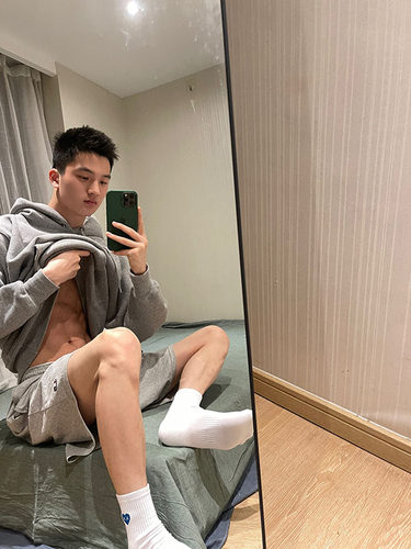 男士春秋纯棉薄款短筒kocean男女