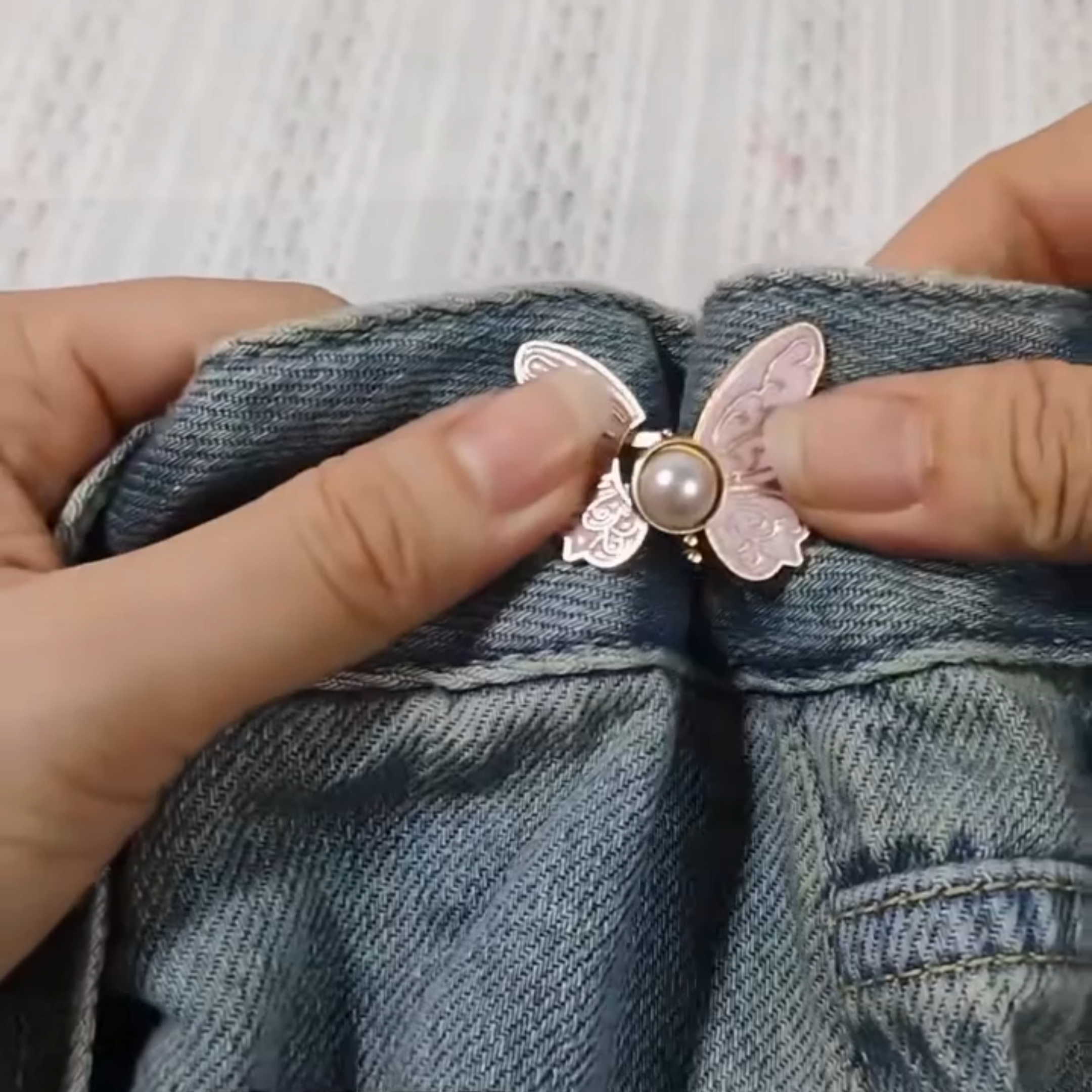 收腰纽扣五角星星星月调节扣磁吸扣裤子挽边改短固定神器