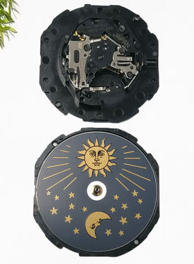 手表配件日本原装PC39A机芯三针月象星辰日历石英机芯