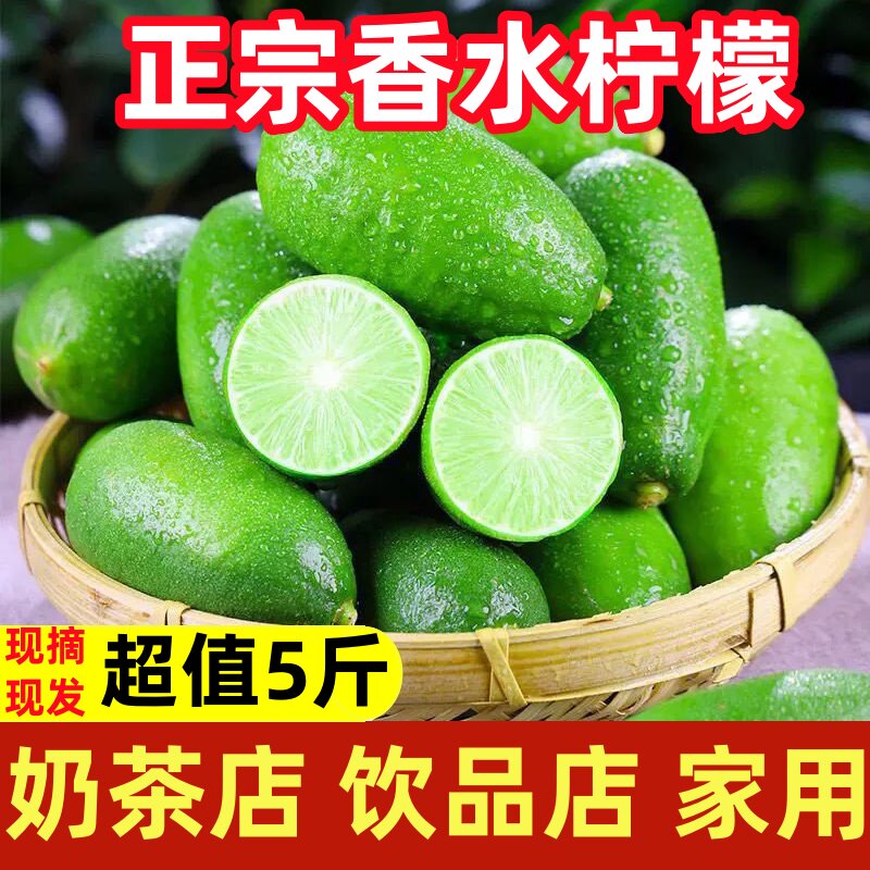 无籽香水柠檬新鲜正宗青柠檬大果