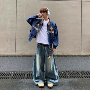 美式复古街头高级感哈灵顿夹克秋季刺绣外套上衣潮牌男女JK308P68