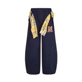 春秋女宽松潮流直筒裤藏青休闲裤女带围裙拼接透气长裤K8076P55,女装休闲裤,星座1013-3, 春秋女宽松潮流直筒裤藏青休闲裤女带围裙拼接透气长裤K8076P55,女装休闲裤,星座1013-3,