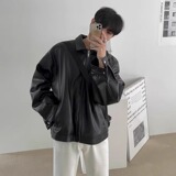 痞帅皮衣外套男士春秋季潮流韩版PU皮休闲棒球服机车夹克PY319P70，男装皮衣，星座1013-3