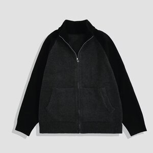 美式针织开衫女秋冬休闲2026新款慵懒风毛衣外套chic上衣M313P70图片