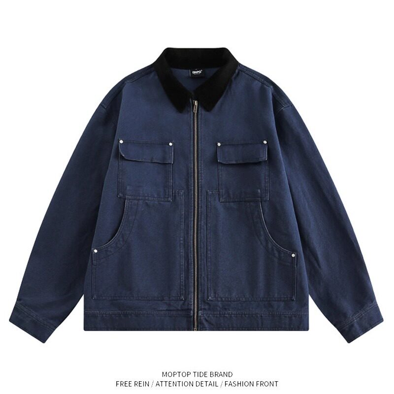 底特律工装夹克男士潮春季新款街头上衣简约百搭休闲外套JK670P68，男装夹克，星座1013-3