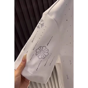 春夏款男士烫钻短袖T恤时尚轻奢潮流宽松百搭圆领打底半袖T868P35图片