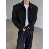 小众解构短款垫肩外套男秋季高级感痞帅美式休闲行政夹克JK673P60，男装夹克，星座1013-3