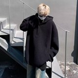 半拉链连帽毛衣男款秋冬季宽松慵懒风针织衫复古休闲外套M6516P55，男装针织衫/毛衣，星座1013-3