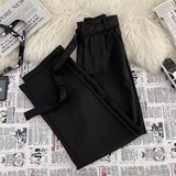 重磅直筒休闲抗皱小西裤男装宽松纯色垂坠感弯刀西装裤子XK323P45，男装西裤，星座1013-3