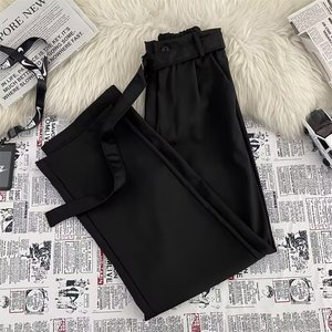 重磅直筒休闲抗皱小西裤男装宽松纯色垂坠感弯刀西装裤子XK323P45，男装西裤，星座1013-3