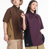 美式城市通勤速干抽绳短袖户外机宽松百搭能翻领拉链T恤T890P40，男装T恤，星座1013-3