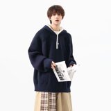 麻花套头连帽毛衣男秋冬宽松慵懒风情侣百搭加厚外套女M5836P80，男装针织衫/毛衣，星座1013-3