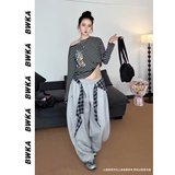 春秋原创街头嘻哈hiphop宽松休闲裤爵士舞jazz卫裤假两件K8101P55，男装休闲裤，星座1013-3