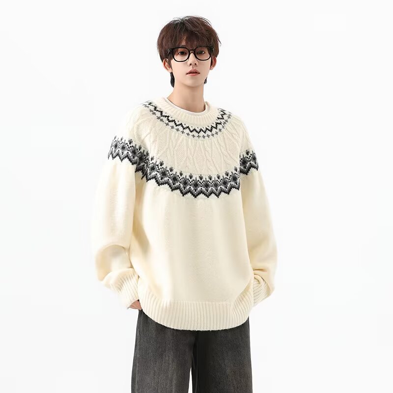 时尚慵懒流行长袖毛衣新款原宿百搭气质简约文艺日系潮流M5816P60，男装针织衫/毛衣，星座1013-3