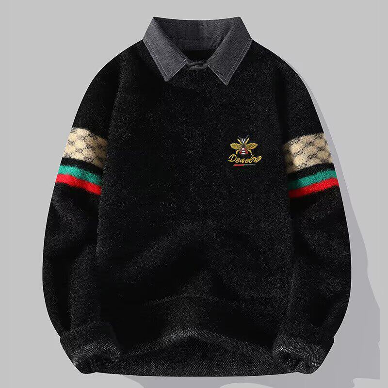 男士加绒加厚半高领毛衣冬季针织衫休闲毛线衣保暖冬装上衣M15P50，男装针织衫/毛衣，星座1013-3