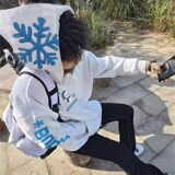 圣诞雪花字母刺绣连帽卫衣男秋冬宽松百搭重磅上衣W317P45，男装卫衣，星座1013-3