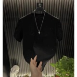 春夏款男士烫钻短袖T恤时尚轻奢潮流宽松百搭圆领打底半袖T868P35，男装T恤，星座1013-3