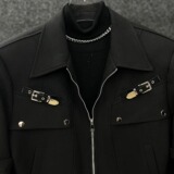 潮牌金属解构绑带设计感工装夹克男春秋季痞帅短款外套潮JK249P70，男装夹克，星座1013-3