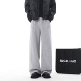 2025新款休闲裤简约直筒卫裤宽松阔腿男裤百搭显瘦长裤K8079P40，男装休闲裤，星座1013-3