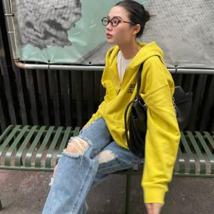 SYMOCOLOR 潮牌基础开衫连帽卫衣2025春秋男女外套百搭运动休闲