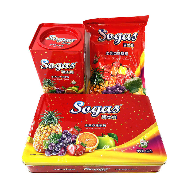 香港Saga瑞士糖水果糖杂果软糖454g/413g喜糖年货团购福利送礼