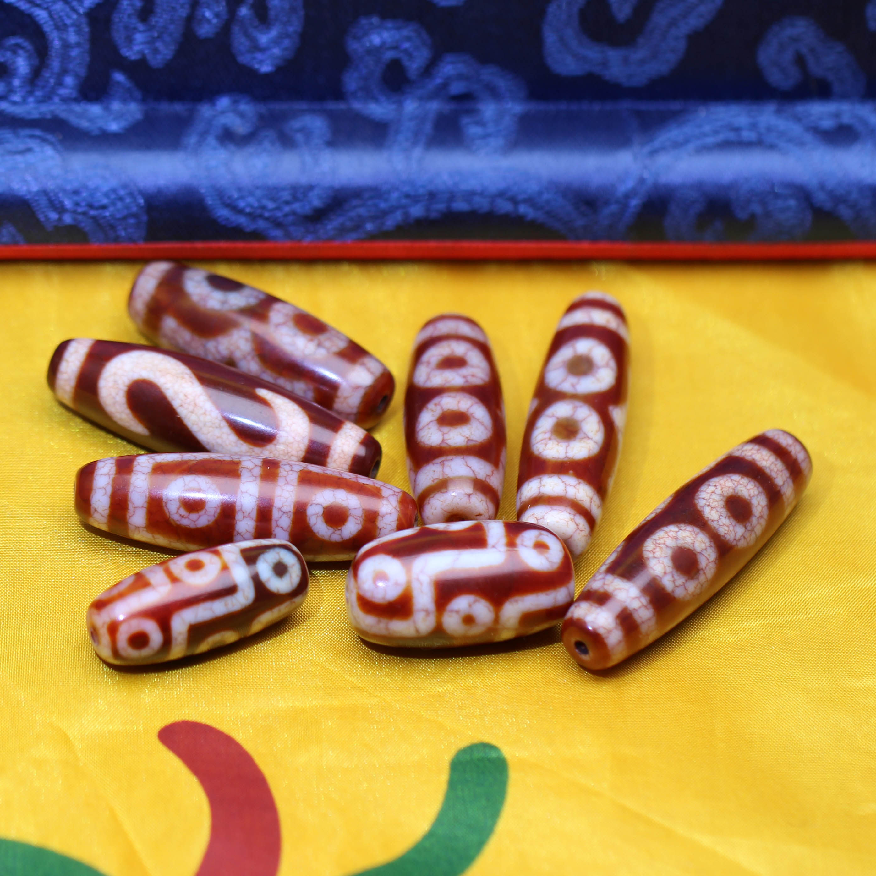 圣饰奇缘 龙鳞凤血九眼天珠天然西藏真品挂绳锁骨项链男手串女士