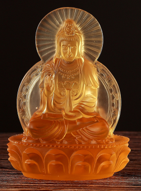 古法琉璃观音菩萨佛堂工艺礼品