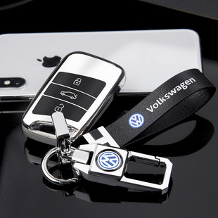 适用大众25款帕萨特钥匙套迈腾b8cc速腾凌度朗逸宝来途观L包扣壳