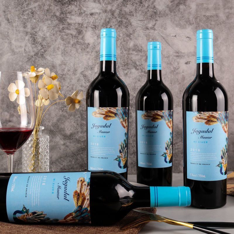 正品15度干红葡萄酒 法国原汁进口红酒 整箱750ml*6支装 送礼包邮