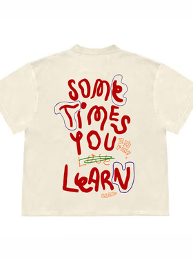 造物GOODGOD 260克重磅纯棉！美式复古高街字母设计感情侣短袖t恤