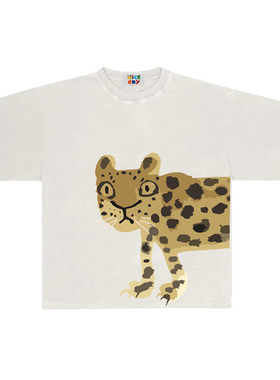 造物GOODGOD 呆萌老虎潮流小众印花短袖t恤学院风设计百搭半袖tee