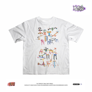 28blocks 260克重磅纯棉! 椅子开会~美式复古阿美咔叽短袖T恤男女