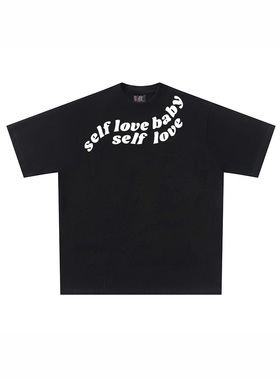 28blocks美式vintage黑色短袖t恤女夏季新款休闲百搭上衣圆领上衣