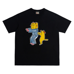 设计感潮牌短袖 28blocks 复古卡通夏季 美式 T恤 260克重磅纯棉