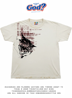 28blocks 260克重磅纯棉! 思绪打结~美式复古阿美咔叽短袖T恤男女