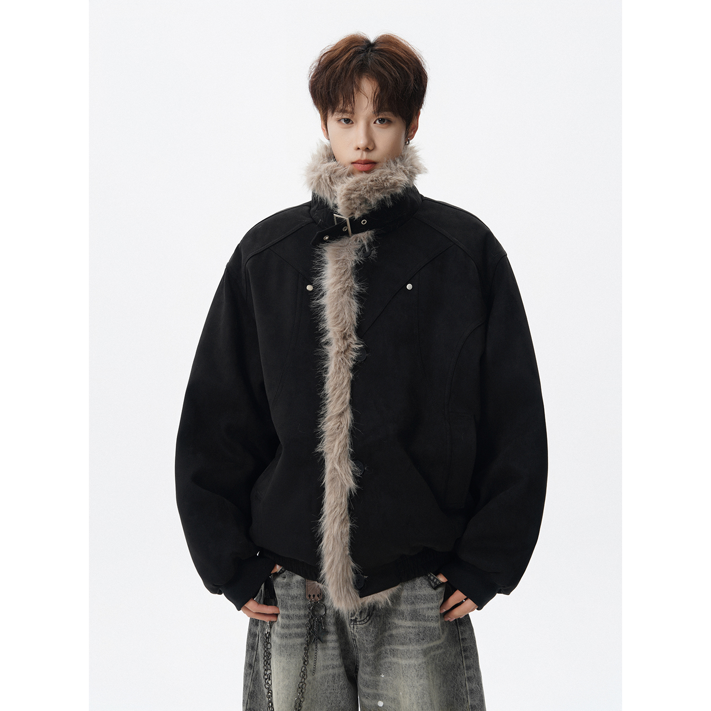 现货长毛绒棉服棉衣外套618-MF362-P115控218，男装棉衣，星座618