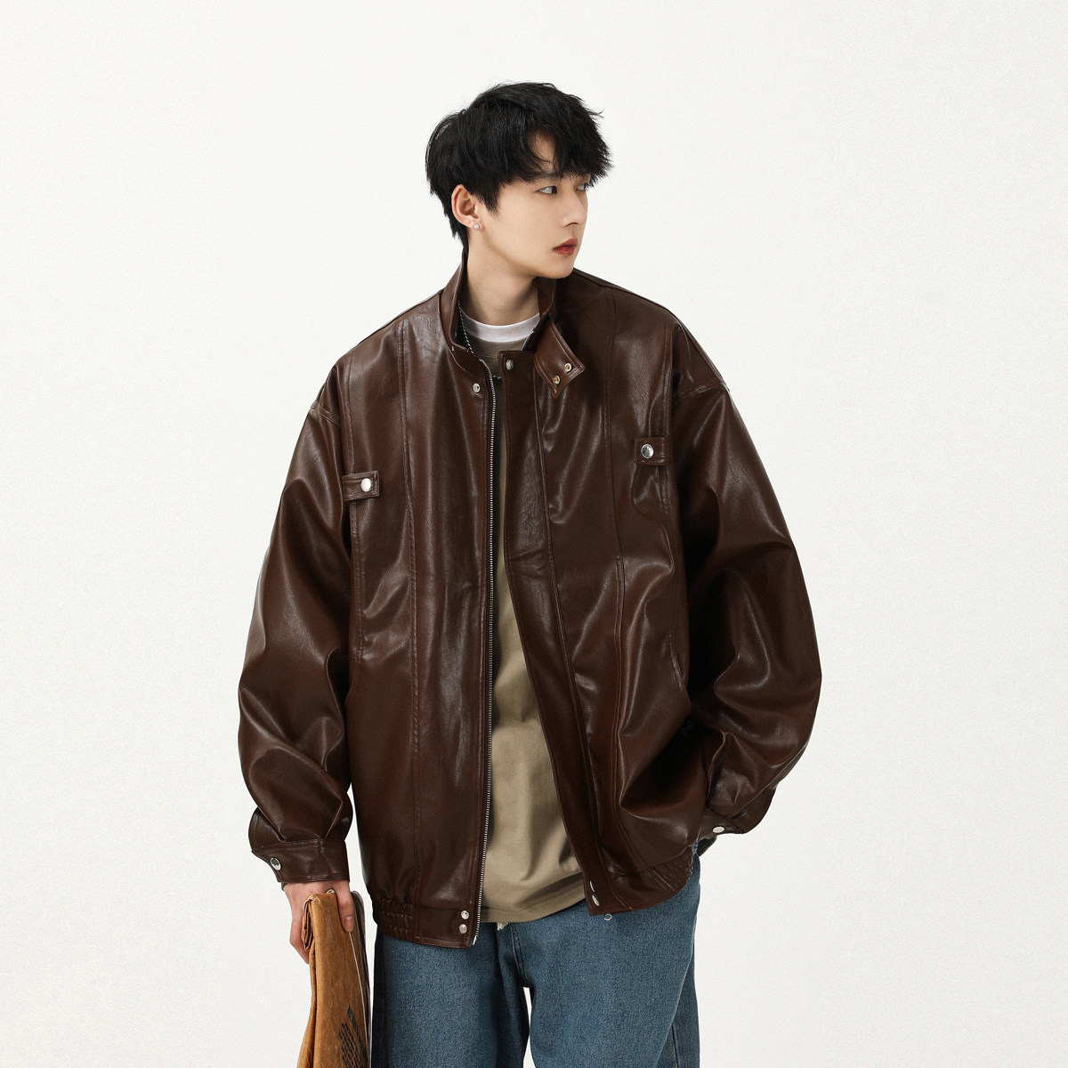 高品质小众设计感皮衣男士机车服外套618-JK150-P110控128图片