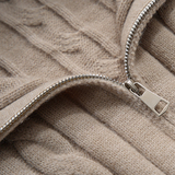 白底现货麻花拉链衫开衫毛衣外套618-MM787-P70控118，男装针织衫/毛衣，星座618