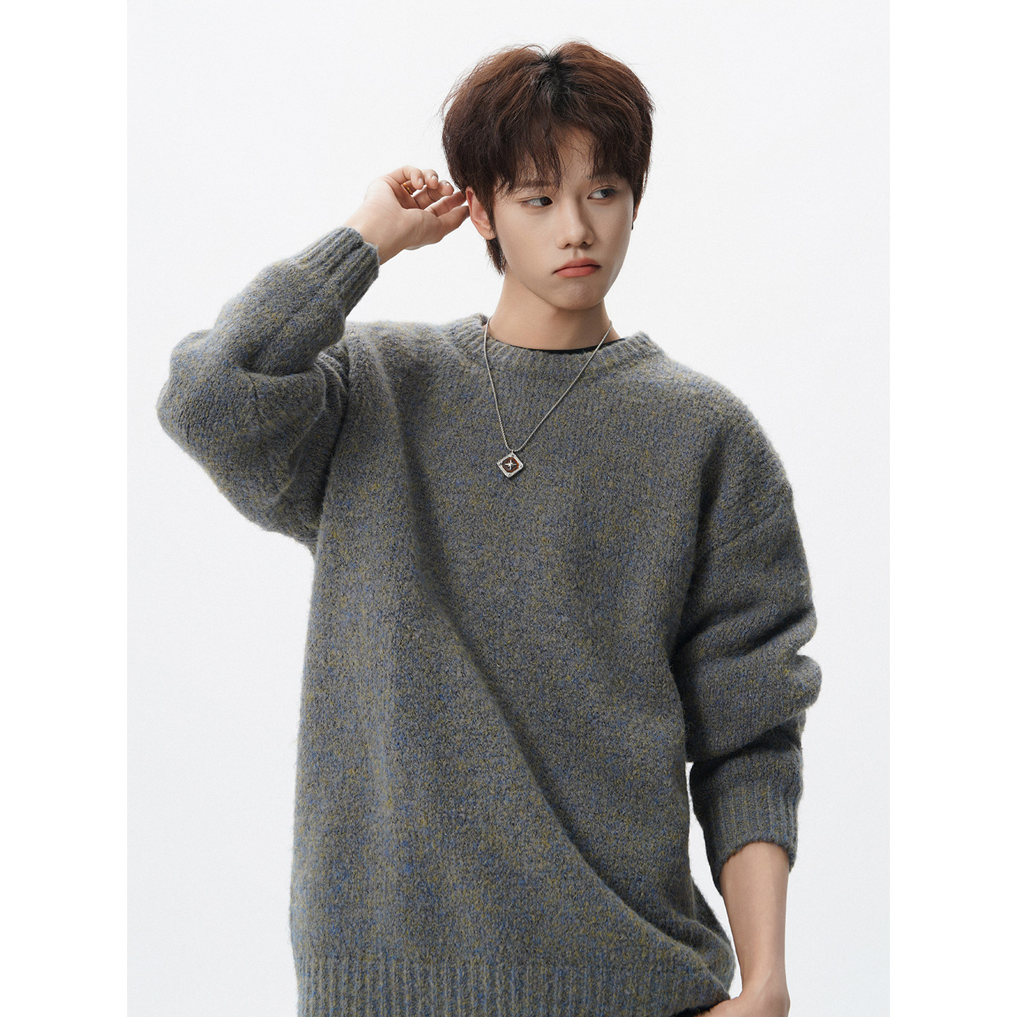 秋冬彩砂针织衫套头毛衣618-MM5411-P65控108，男装针织衫/毛衣，星座618