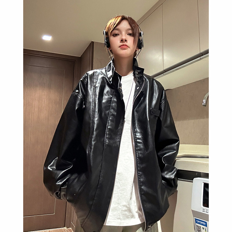 高品质小众设计感皮衣机车服外套618-JK150-P110控128,男装皮衣,星座618