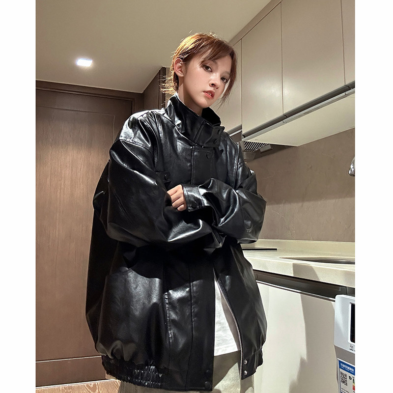 高品质小众设计感皮衣机车服外套618-JK150-P110控128，男装皮衣，星座618