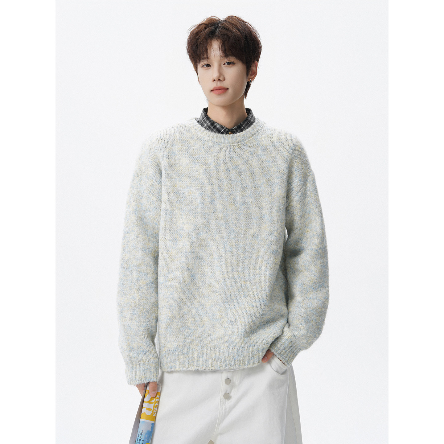 秋冬彩砂针织衫套头毛衣618-MM5411-P65控108，男装针织衫/毛衣，星座618