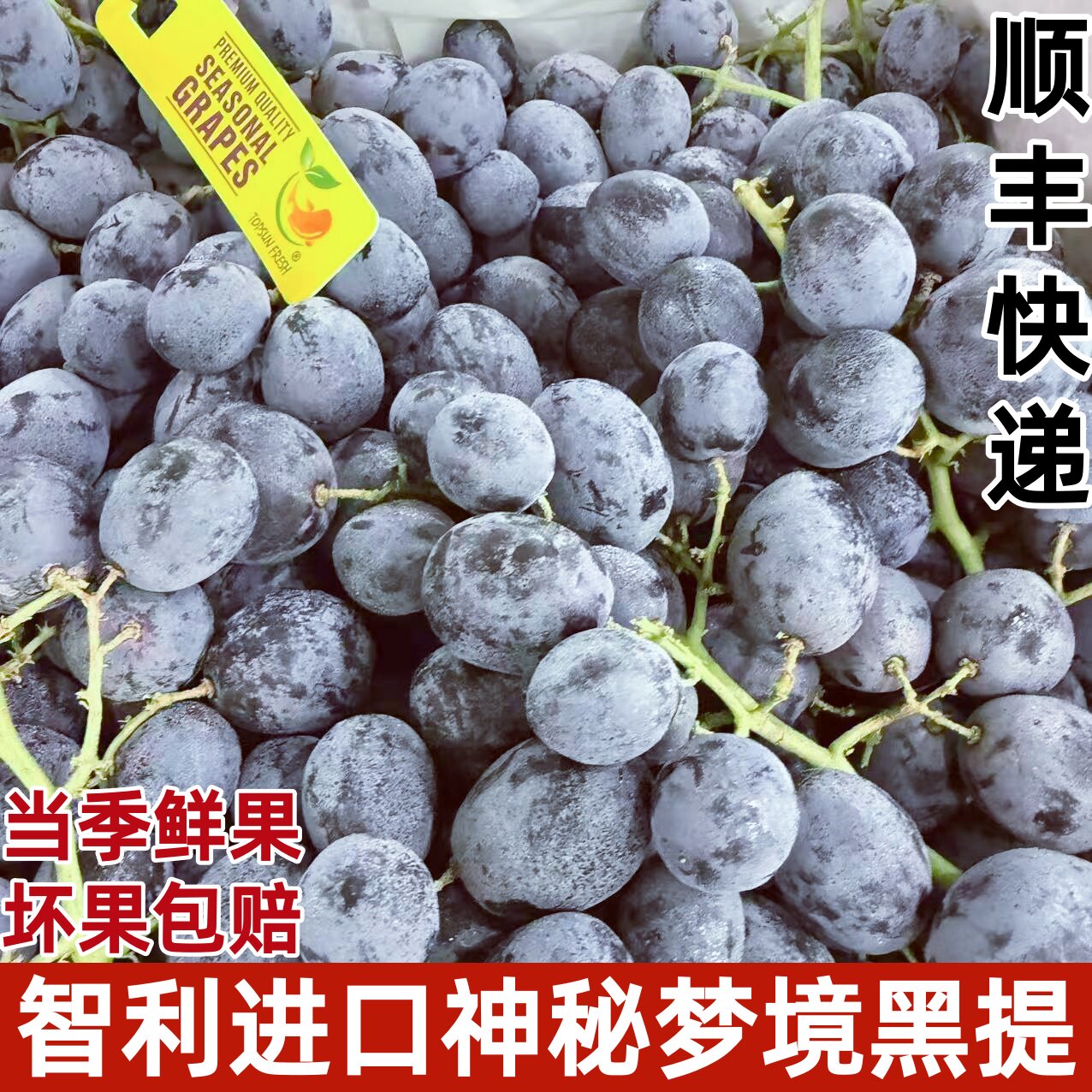 智利进口神秘梦境黑提葡萄蓝宝石当季时令新鲜水果顺丰快递