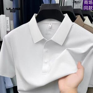 利郎男士短袖翻领POLO衫夏季商务休闲薄款下摆开叉T恤