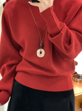 sunshine26早春新款女装通勤百搭节日氛围保暖毛衣(配挂件