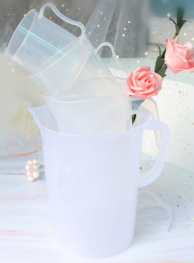 烘焙食品级塑料量杯带刻度测量水杯厨房塑料烧杯500ml1000ML 加厚